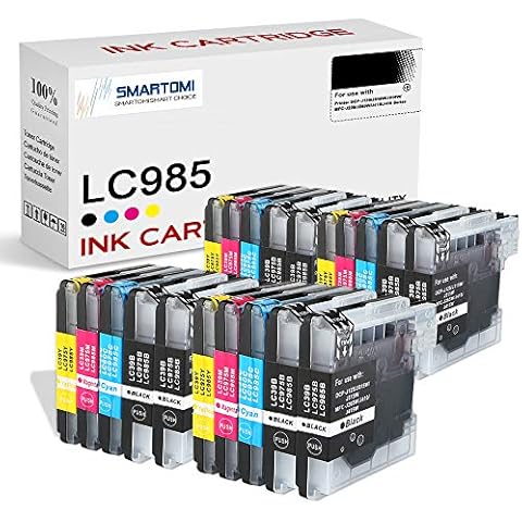 SMARTOMI LC985 LC1100 Ink Cartridges Compatible for Brother LC985 LC1100 for Brother DCP-197C 195C 375CW 6690CW 385C 585CW 145C 395CN Brother MFC-5890CN J615W 255CW 490CW 5490CN 6890CW 5895CW Cover