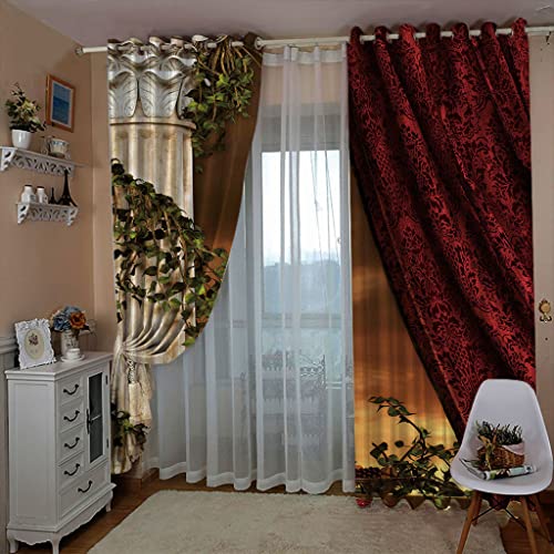 Rideaux occultants à oeillets 140x290 cm Table Fleurie pour chambre