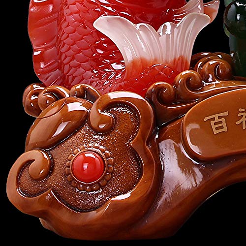 Petite statue mignon poisson gourde résine pour maison - 4