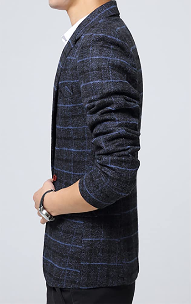 Giacca Uomo Casual A Quadri Vestito da Cerimonia Uomo Moda Giacca Uomo Elegante Primaverile Abito da Sposo Uomo Cappotto Uomo Corto Elegante Blazer Uomini Casual Giacche