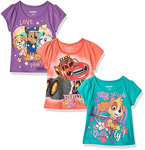 PAW PATROL Nickelodeon Girls' Little Girls' Blaze 3 Pack T-Shirts