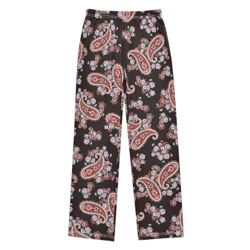 Boys' Pants Paisley Design Pattern Long Bottoms Jogger Pants Elastic Waist Trousers with Pockets S-XL