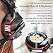 immagine 2VersionTECH. Cuffie gaming per PS4 con microfono pieghevole, audio surround, luce LED, cancellazione del rumore, fascia imbottita. Compatibile con PS4/PC/Xbox One/PSP/smartphone/tablet
