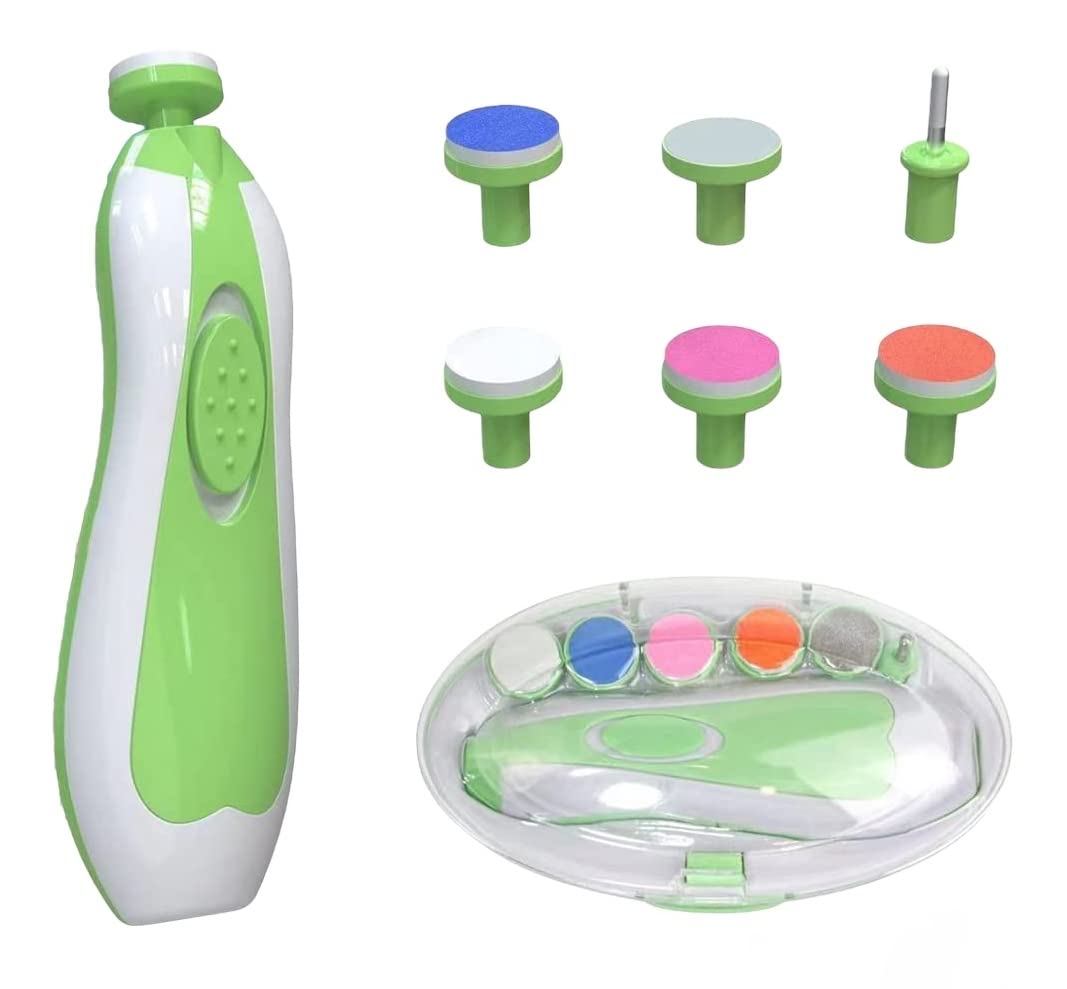 H HANUMANT ENTERPRISE Baby Nail Trimmer Electric Safe Baby Nail Clippers, Manicure Set, Trim Polish Grooming Kit For Newborn Toddler Or Adults Toes Fingernails, Light Green, 1 Count-image-13