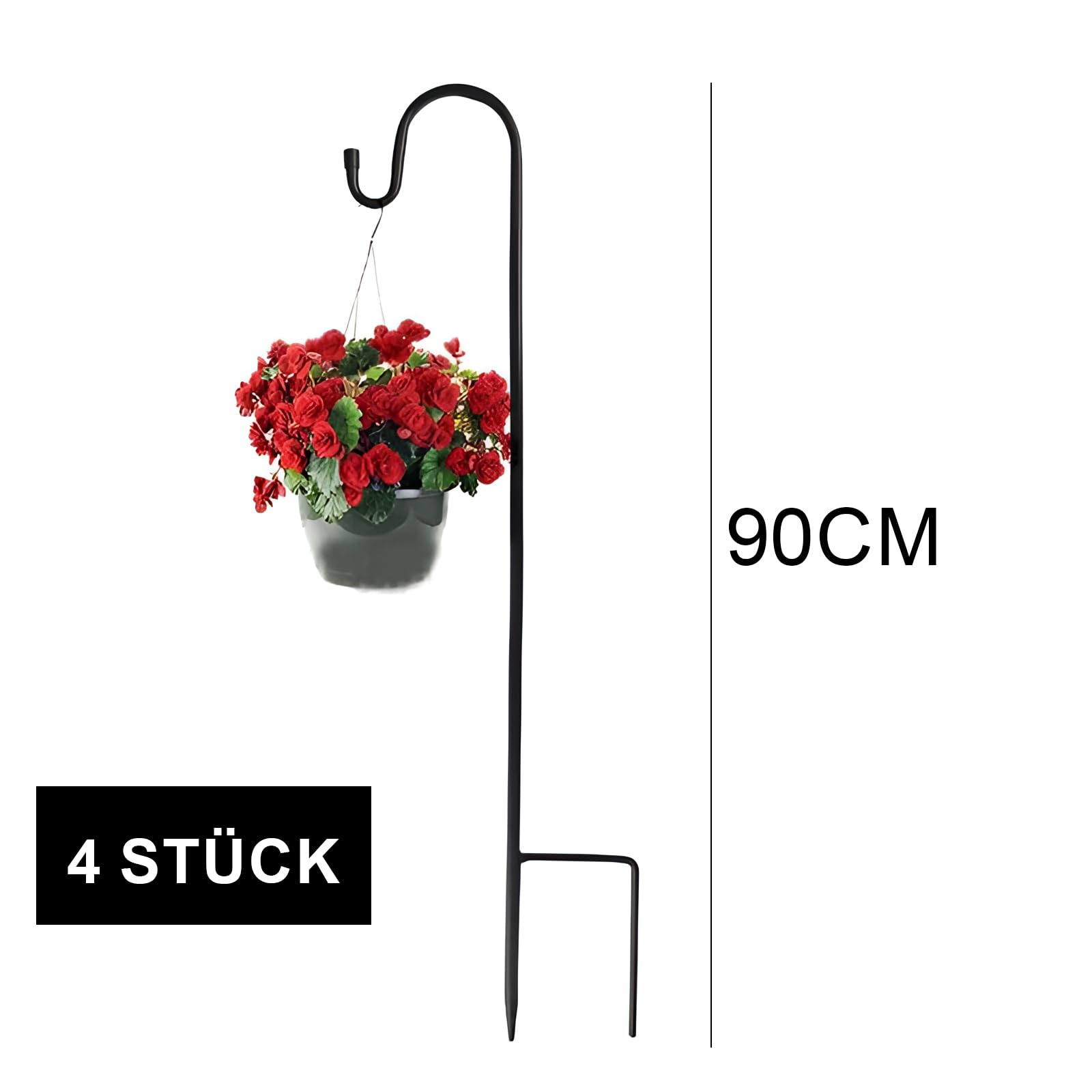 AKOFIC 2 Pezzi Gancio per Pastore de Giardino, 100cm Ganci da Pastore