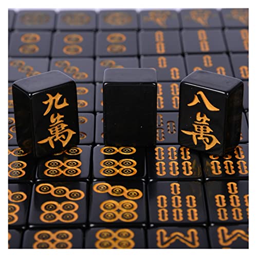 Juego de Mahjong VSOLS Negro y Oro Tamaño Estándar miniatura 5