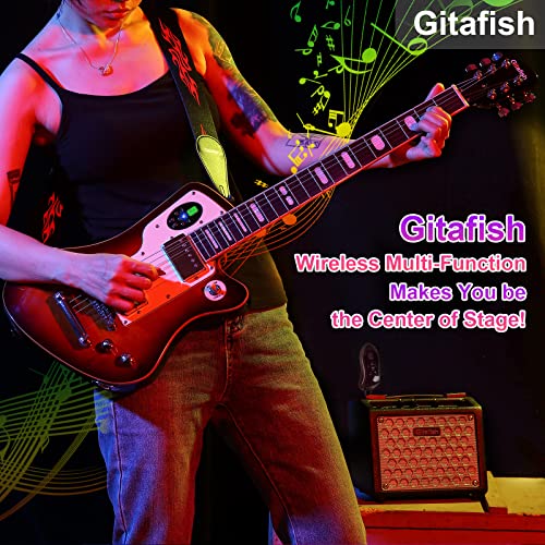 Gitafish Wireless Smart Electric Lp Small 35" Guitar Travel For Kids Rock Band Beginner Portable Gitare Ultra Light And Black Alder Wood Solid Body Archtop Guitar Heavy Metal Quiet Warlock Sg Gitare #TOP6