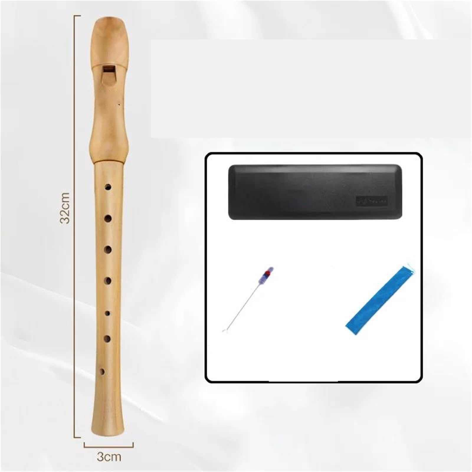 8-Loch-Blockflöte Im Deutschen Stil Ganz Aus Holz Tonart C Ideal Für Traditionelle Musikdarbietungen Holzblockflöte