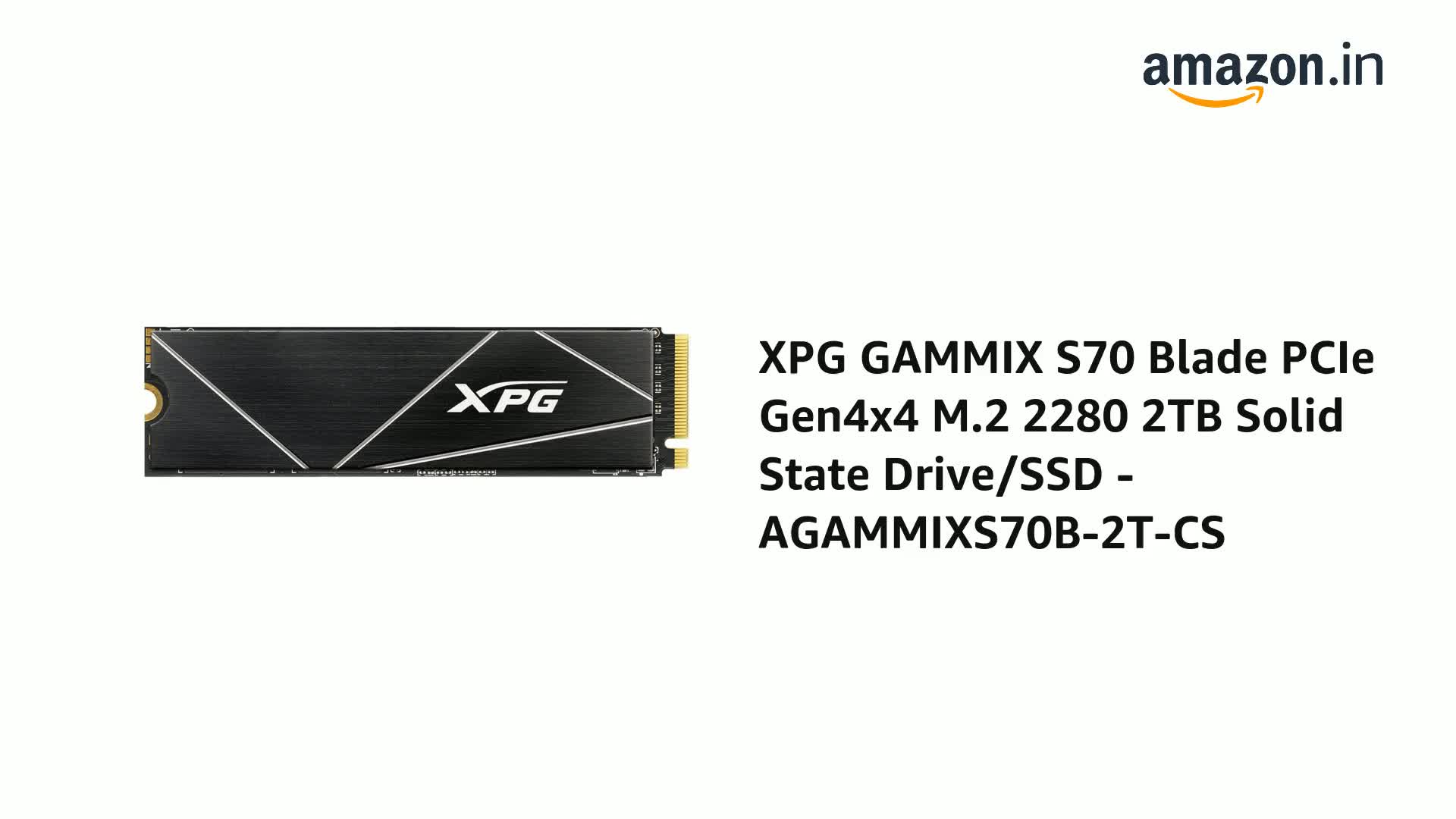 Amazon.in: Buy XPG GAMMIX S70 Blade M.2 NVME 2TB PCIe Gen4 2280