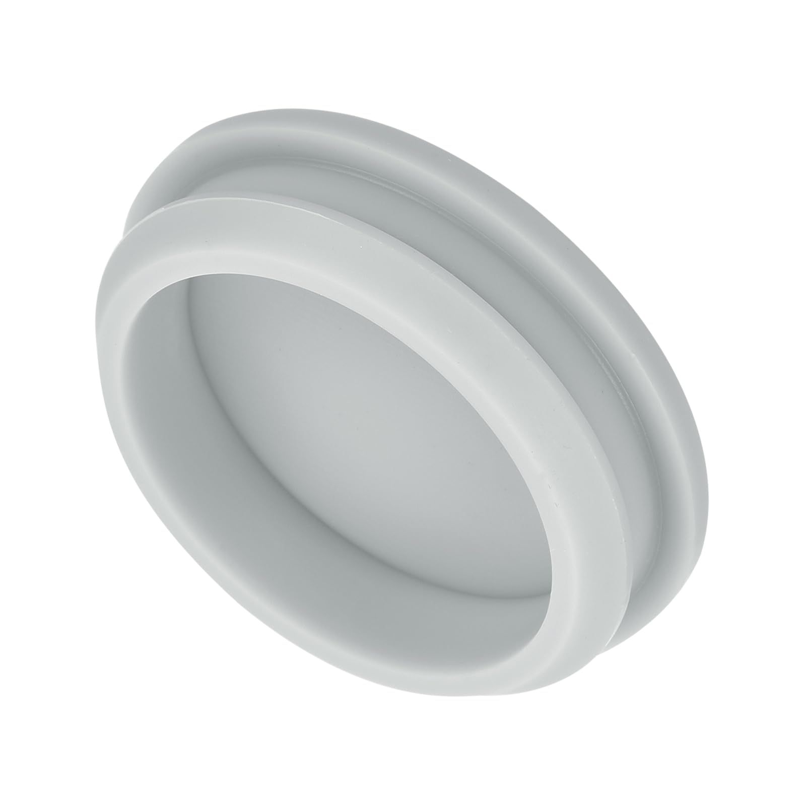 MECCANIXITY 1pcs Silicone Snap in Locking Hole Plugs,42.6mm/1.7 Inch Mounting Diameter Narrow Groove Width 5mm Panel Seal Cover Round for Kitchen Bulkheads Waterproof Sealing Plugs Grey