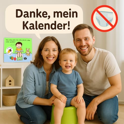 MARKETIFAR Töpfchentraining Kalender - Töpfchen Buch für Kinder mit Stickern, Krone und Diploma - Belohnungstafel für das Töpfchen Training - Ideal zum trocken werden!