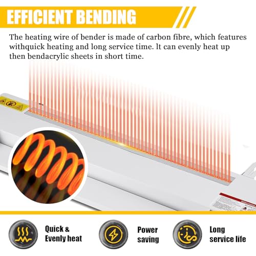 Máquina dobladora de calor acrílica, calentador manual de tiras con control de temperatura para fabricación de carteles y fabricación de plástico