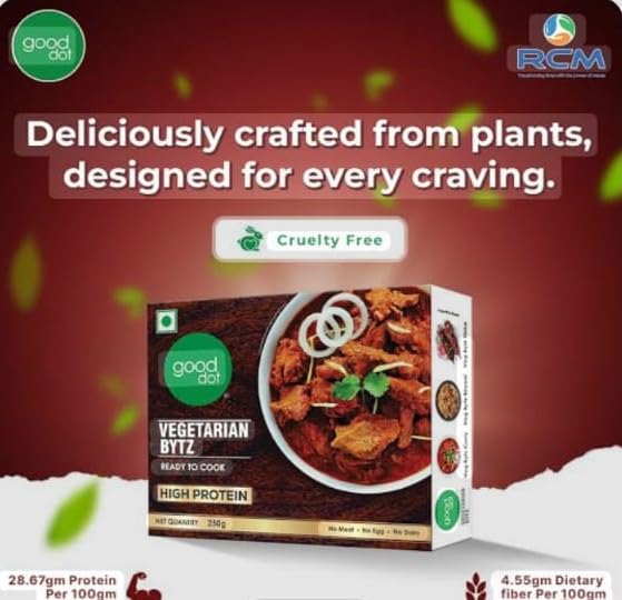 Good Dot Vegetarian Bytz Soya Protein Bites | Plant Based Meat Alternative | High Protein Veg Chunks | Ready to Cook Soy Snack | Vegan Food | 250g Pack of 2 4