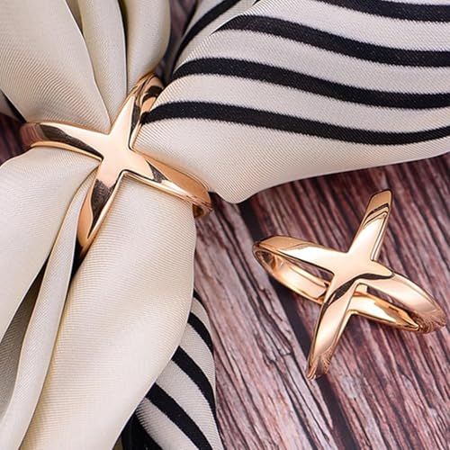 Image of Metal Scarf Ring Clip for Women Shirt Tightener Cinch Buckle T Shirt Tie Ring for Blouse Silk Scarf Shawl Sarong Clothing Accessories