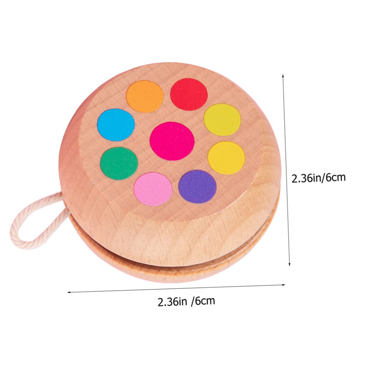 Kisangel 2pcs Adorable Wooden Balls for Fun Outdoor Plaything Engaging String for Enhances Hand Eye Coordination Motor Skills Present