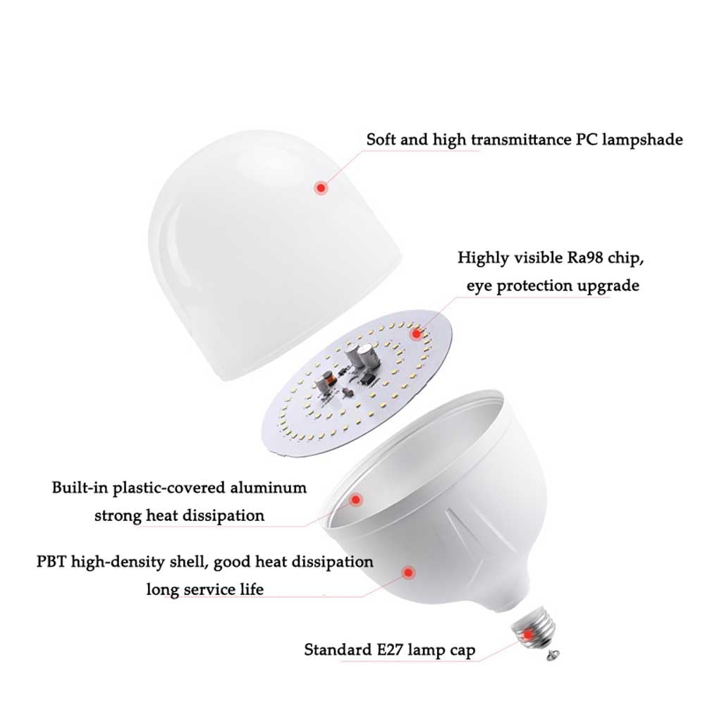 Paquete de 2/10 Bombillas LED E27 de 30 W, Bombillas de Tornillo Edison E27, Blanco frío 6000 K, Equivalente a incandescente de 120 W, Bombillas LED de bajo Consumo no Regulables de 3000 LM