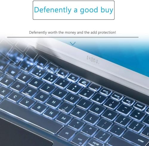 Image of Oaky Keyboard Cover for Dell G15 Series 15.6 inch Gaming Laptops - Compatible with G15 5510, 5511, 5515, 5520, 5525, 5530, 5535 - Soft Silicone Keyboard Skin Protector - TPU Clear