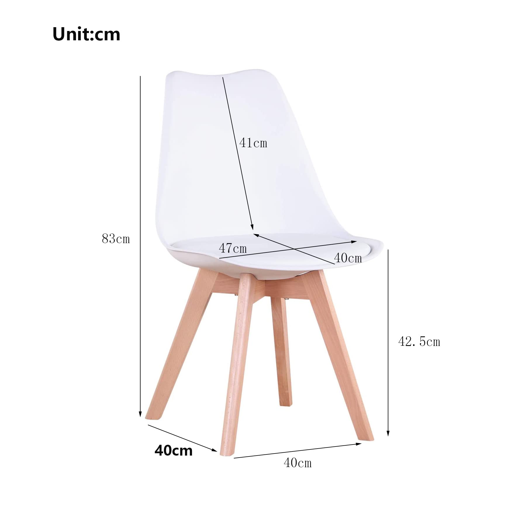 Ensemble de Salle à Manger Moderne - Table Ronde et 4 Chaises Blanc