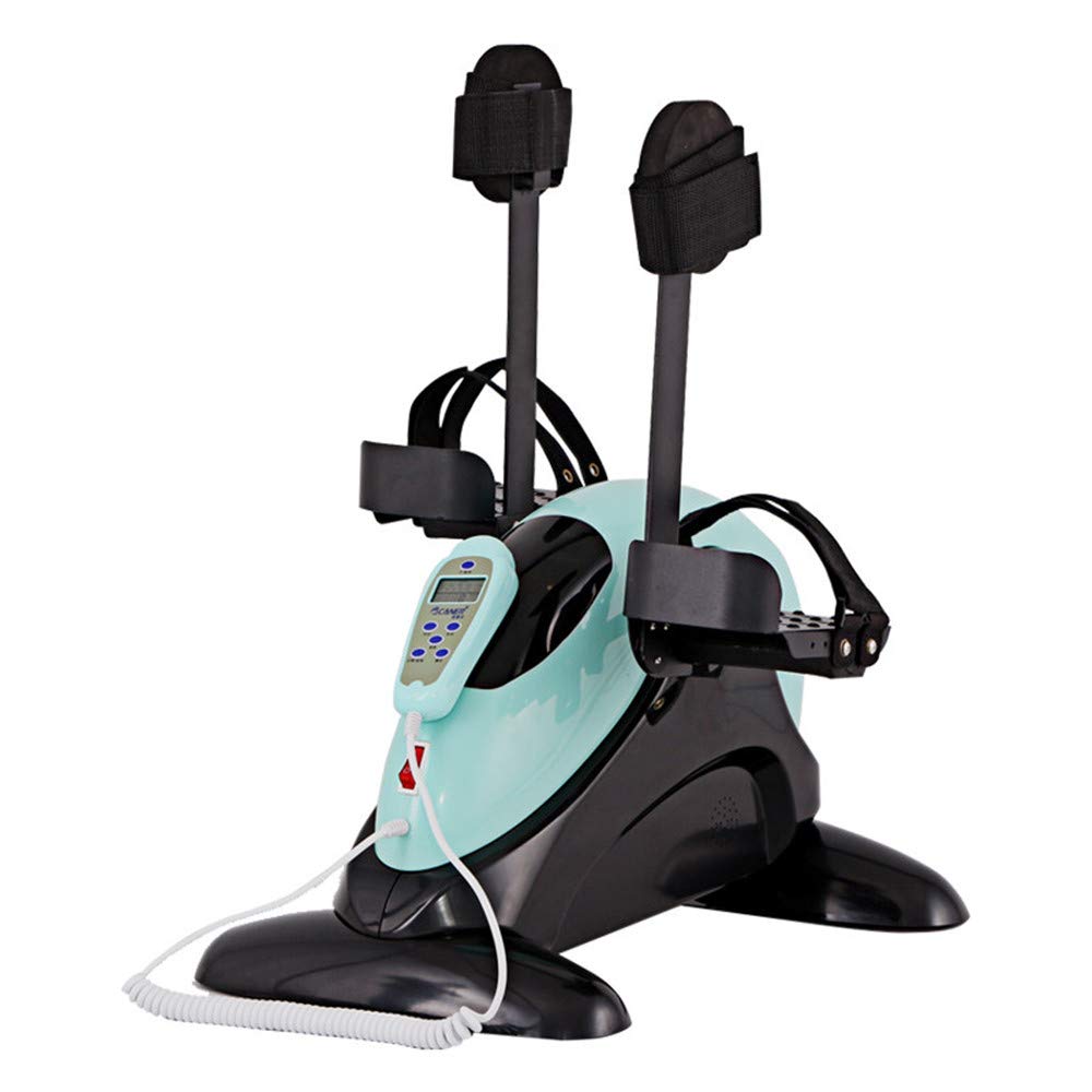 DYTWXG Pedaliera motorizzata per Gambe e Braccia Mini Cyclette con Staffa di Protezione per Le Gambe - Pedaliera elettrica per Anziani, handicappati, disabili e sopravvissuti all'ictus