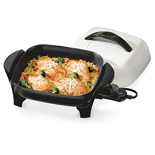 Presto 06620 11Inch Electric Skillet,Black/White Buy Online in United