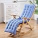 DUEYUN Poduszka na fotel wypoczynkowy, poduszki na fotel bujany, ławka huśtawkowa, materac, gruba poduszka do siedzenia, leżak, fotel bujany z wiązaniami (rozmiar 120 x 48 cm, kolor: niebieski)