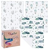 Elka & Finch Baby Burp Cloths. Extra Large, Thick and Absorbent (Pack of 3). Terry Cloth and Cotton Jersey. Unisex Prints for The Perfect Baby Registry Gift.