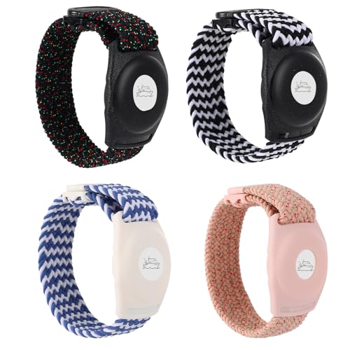 Image of PEUTIER 4pcs Holder for Princess Cruise Medallion, Adjustable Braided Wristband Bracelet for Princess Medallion Holder Accessories Comfortable & Breathable Watch Band fit Men Women