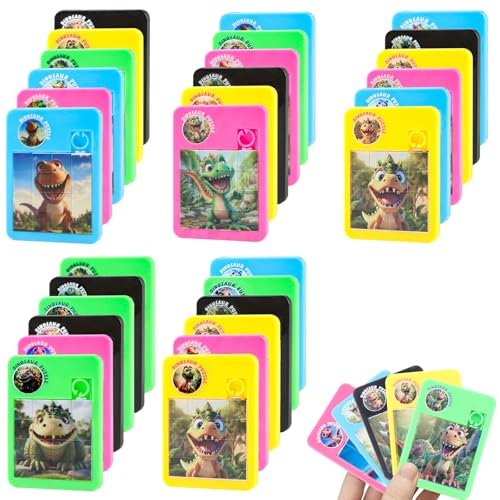 ZXShow 30 peças mini puzzle de dinossauros quebra-cabeças de slides brinquedos educativos suaves mini jogos sacos de festa presentes e brinquedos pequenos para crianças
