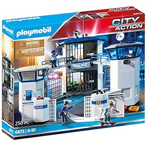 Playmobil City Action 6872 Polizei-Kommandozentrale mit Gefängnis, für Kinder von 4-10 Jahren