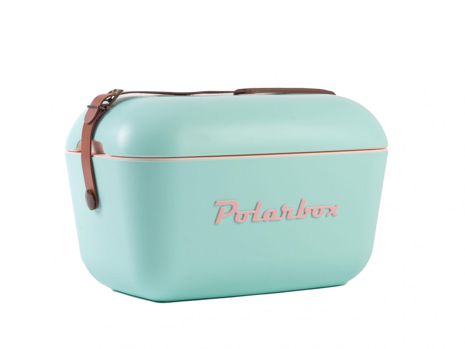 Polarbox Nevera de 20 l, diseño retro, para camping, vintage, color verde y marrón