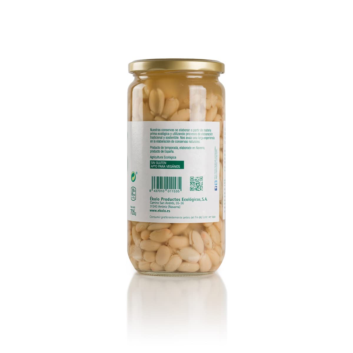Ekolo Alubia Al Natural Bio, 6 Tarros, 705g 4230g