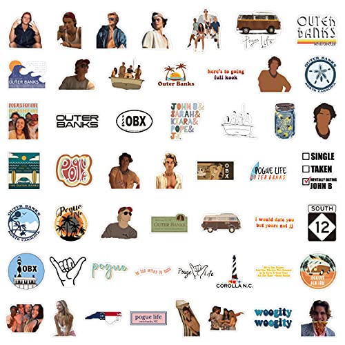 Outer Ban_ks Vinyl Stickers 101 Pcs Party Supplies Vinyl Waterproof Sticker Aesthetic Stickers Mobile Phone Stickers for Phone Case Laptop Water Decoration(Outer Ban_ks Tv) - Thumbnail 3