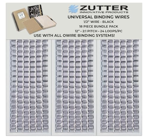 Zutter Binding Wires - Black Bundle Pack - Use with Any and All owire Binding Systems! (Zutter Binding Wires 1/2
