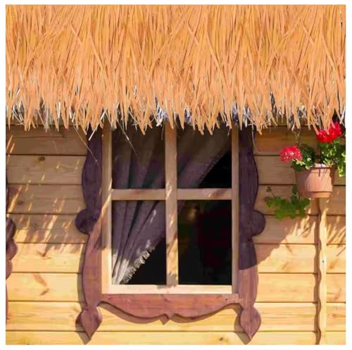 AITAF Tiki Hut Thatch Roofing Roll Synthetic Palm Leaf Roof Panel for Garden Gazebo, Backyard Bar...