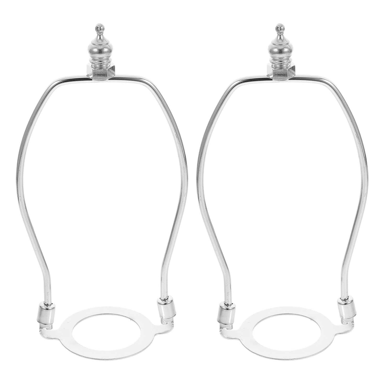 PRETYZOOM 2pcs Lamp Harp Holder with Finial for Easy Installation of Lampshades Frame for Table and Floor Lamps for Projects Finish Compatible