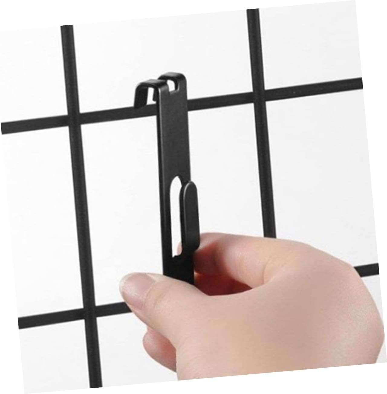 ORFOFE Practical Grid Wall Hooks Pack Iron Hooks Anti-Slip Feature for Home Office Organization