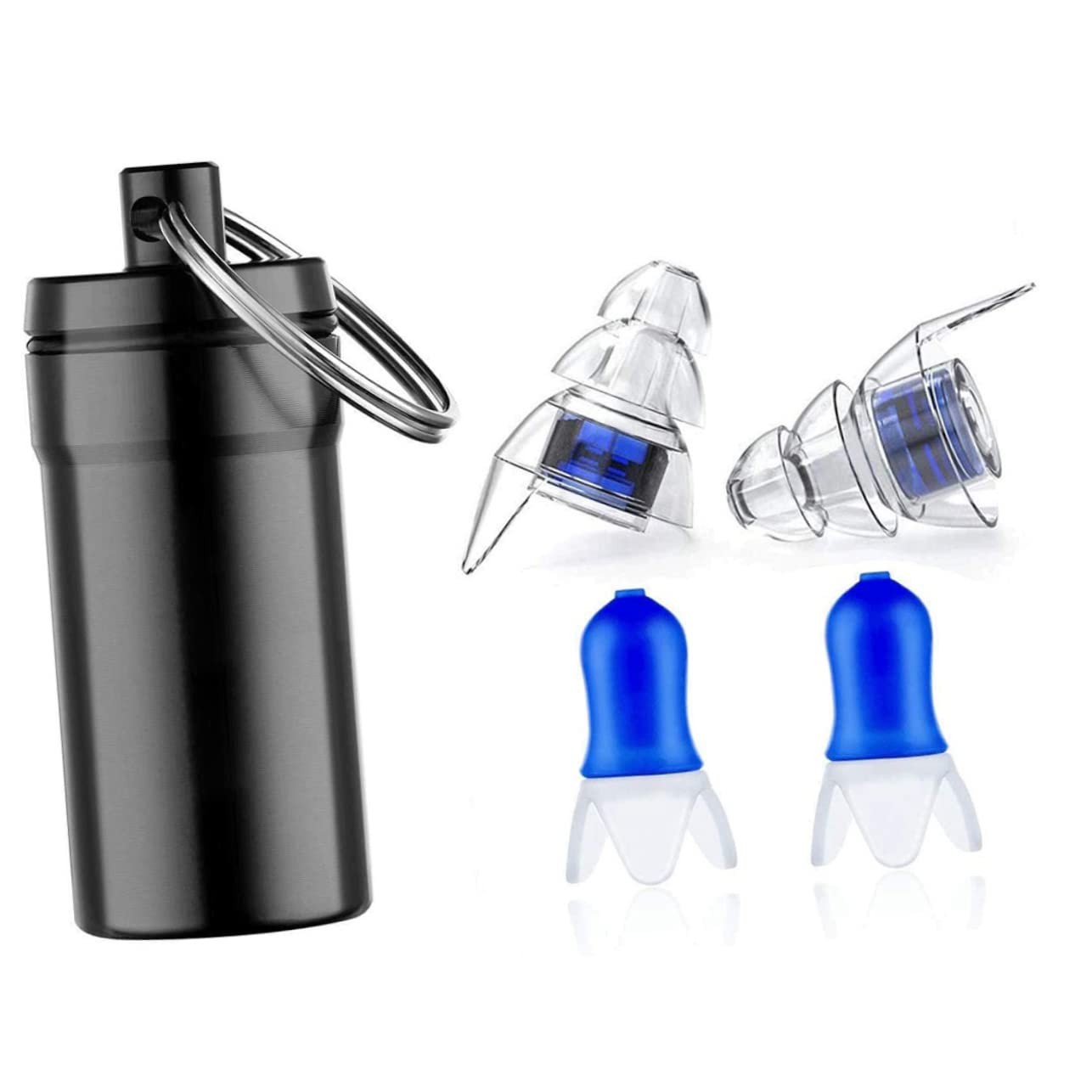Genérico 3 Pares para los con filtro de ruido earbuds para los para dormir Auriculares para los anti-ruido protector de oído mudo Blue