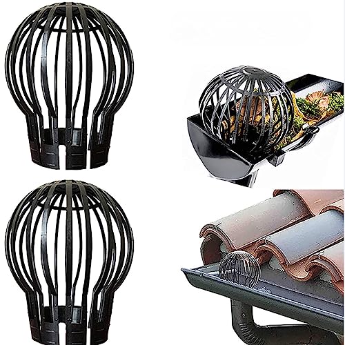 EHOTER - Protections De Gouttière Crapaudines Pour Gouttière Protections De Gouttière Garde Les Gouttières Non Obstruées Par Des Feuilles De La Mousse De La Boue Des Boules Et Autres Débris (2 pièces)