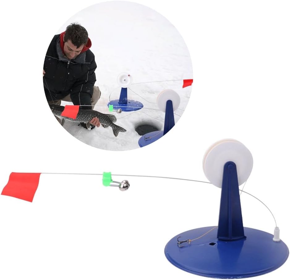 6Pcs Ice Fishing Tip Ups Winter Fishing Flags with Storage Bag Set for Efficient Ice Angling Ice Fishing Tip Up Flags