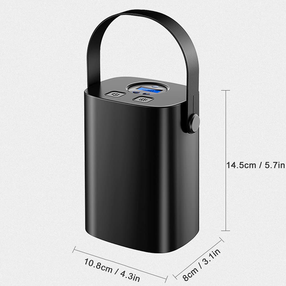 Cocoarm Przenośna Ręczna Pompka Powietrza, Sprężarka Samochodowa ze Stopu Aluminium z cyfrową pompką do Opon 150 PSI, Szybkie Pompowanie 25 L Min, światło LED, do Samochodów 12 V Podróżujących Po