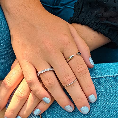 18K Gold Plated Sterling Silver Stackable Open Claw Ring Ajustable Wrap Ring | Cuff Stacking Rings2