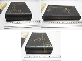 Amazon.co.jp: 書道用具 まとめて 渡辺環水 青銅 文鎮 雨端 硯 顔彩皿