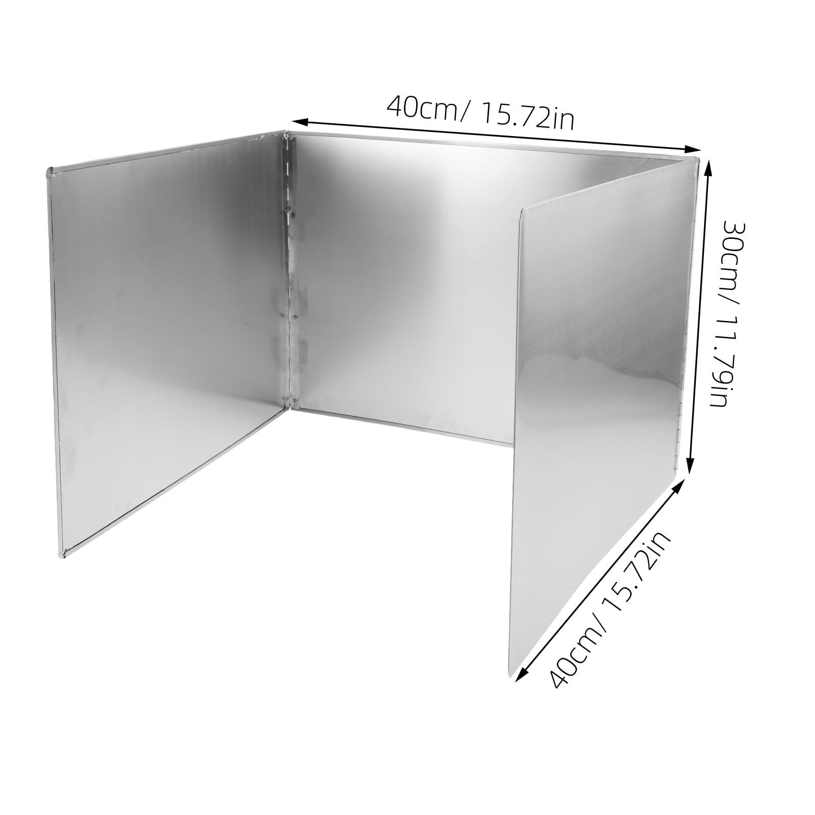 Hemobllo Protector de Salpicaduras Plegable de Acero Inoxidable para Cocina Barrera Resistente al Aceite y Calor Fácil de Limpiar Diseño Compacto para Estufas y Encimeras Domésticas