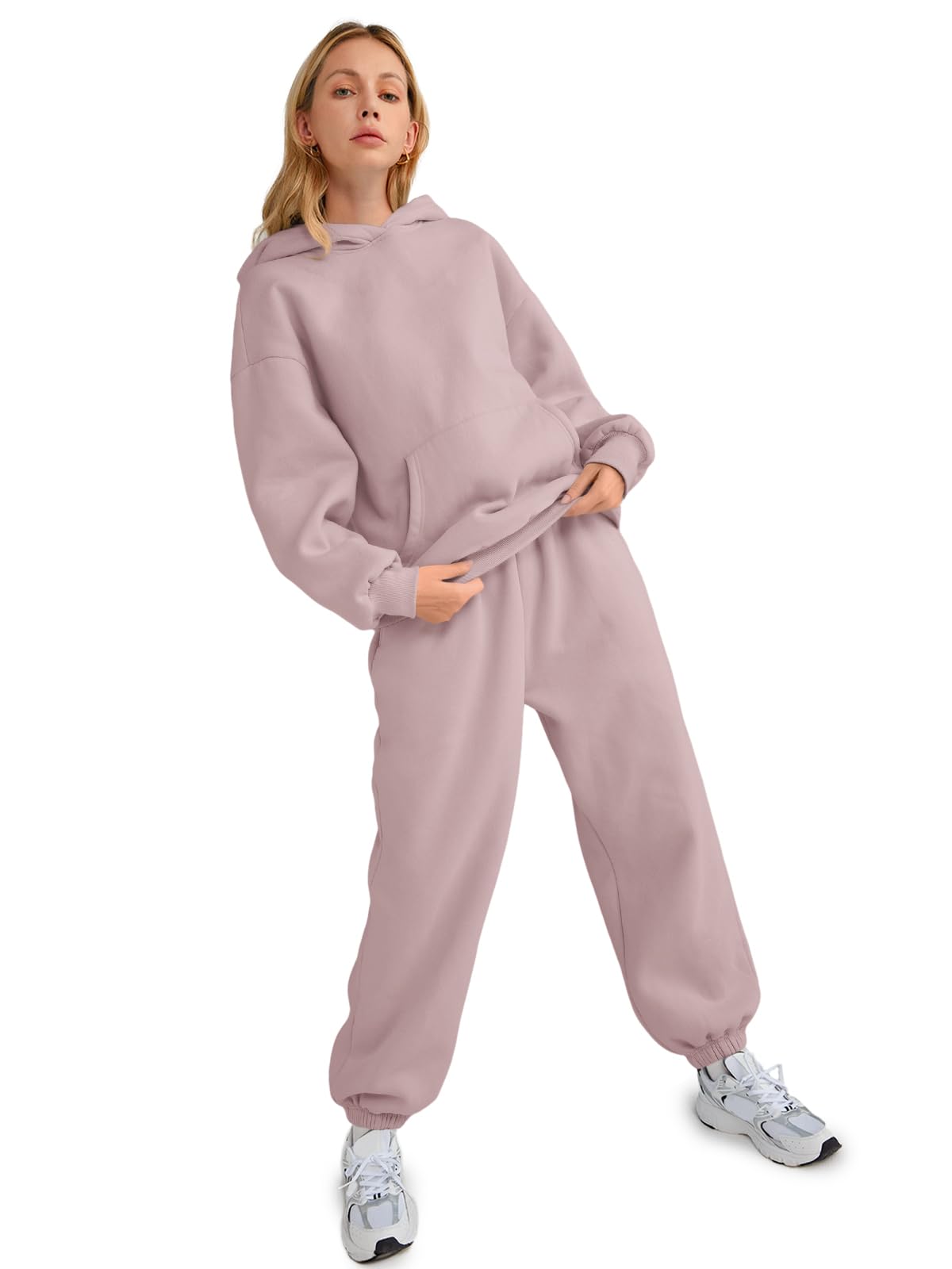 AUTOMET Casual Kobiety Au231 | Ponadwymiarowe jesienne bluzy z kapturem i workowate spodnie dresowe joggery moda 2026 stroje