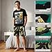 Call of Duty Pyjama Herren S-3XL, 2-Teilig Baumwolle Kurz Schlafanzug Set mit Kurzarm T-Shirt, Weiche Sommer Nachtwäsche, Geschenke für Männer (L, Schwarz Call of Duty)