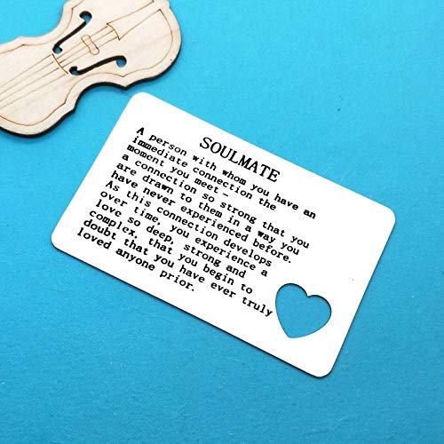 Xiahuyu Engraved Wallet Card For Boyfriend Husband Fiance Christmas Birthday Gifts Valentines Day Gifts For Men Wedding Gifts Anniversary Card Gifts For Him #TOP3