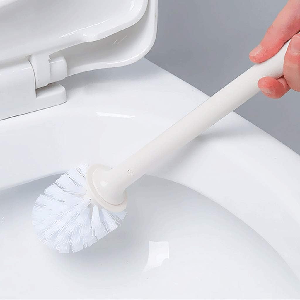 Toilet Brush Household Round-Head Long-Handle Brush with Cleaning Base