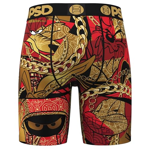 PSD Mens Boxer Briefs - Looney Tunes Luxury, 7 Inch Inseam, Moisture-Wicking, Boxer Briefs for Men Pack2