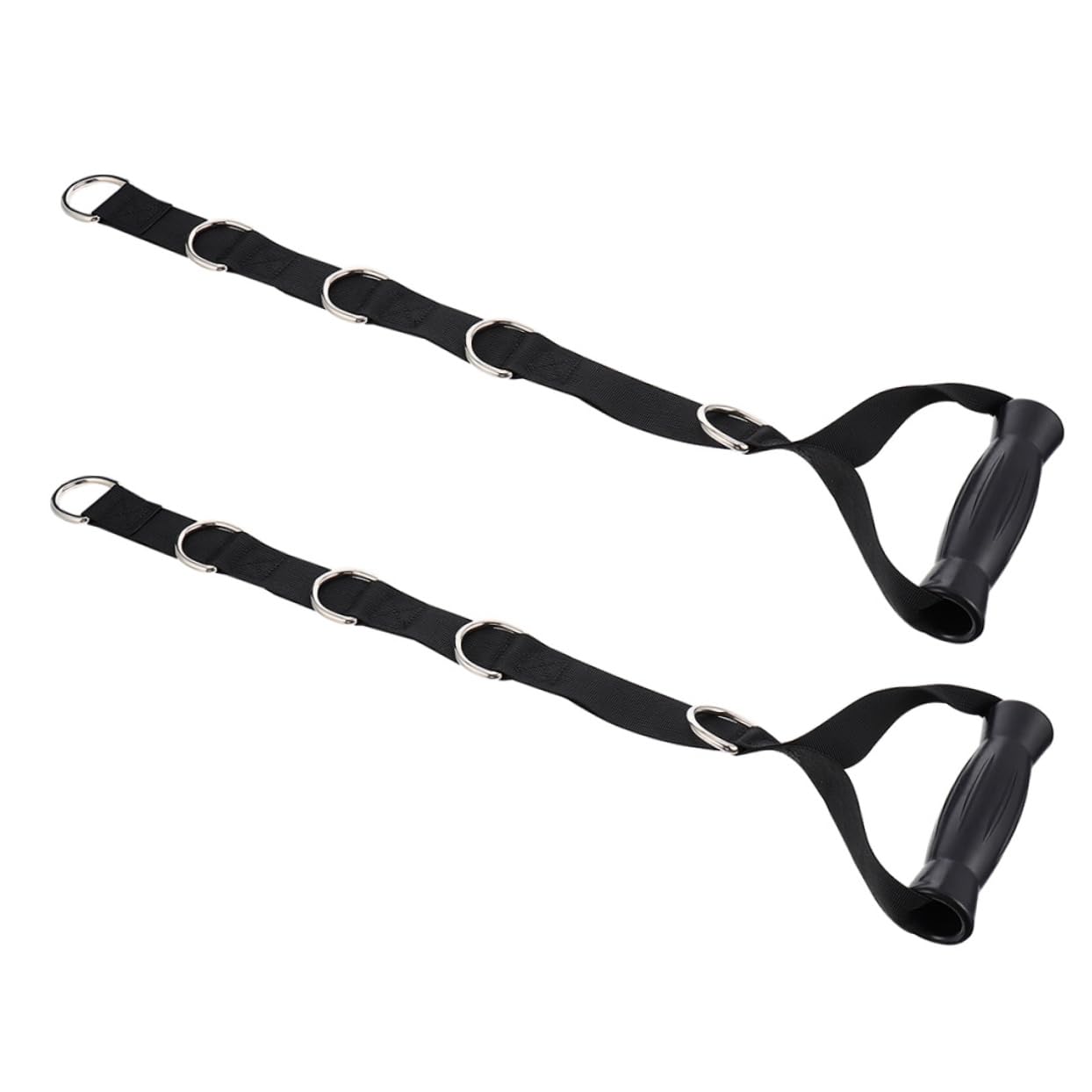 Correa de Asa 10 Anillos en D para Fitness Negra 2 Uds
