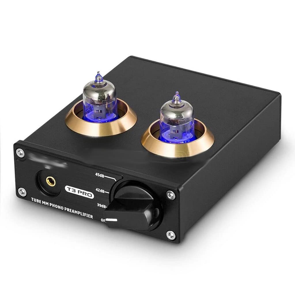 MVUYO Mini HiFi MM Phono Stage Turntable Preamp Stereo Audio Vacuum Tube Preamplifier